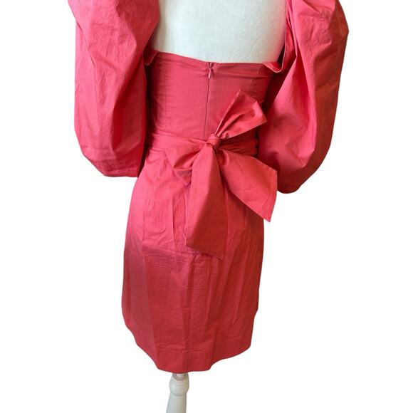 Johanna Ortiz Camelia Rhythm Mini Dress Coral Size 4 Belted Glam - Picture 7 of 10